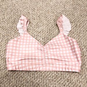 ONZIE RUFFLE STRAPS SPORTS BRA SMALL